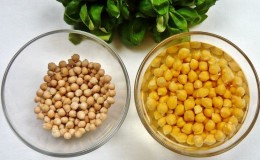 Compare chickpeas and peas: what is the difference and what is the similarity