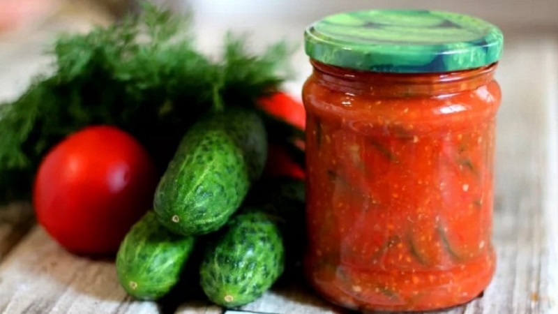 The most delicious recipes for pickling cucumbers in tomato sauce for the winter