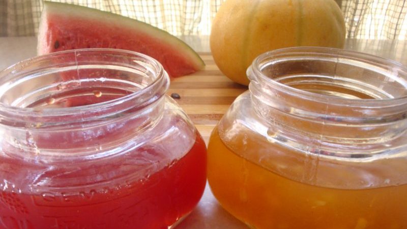 Wie man eine einfache und köstliche Wassermelone und Melonenmarmelade macht