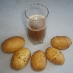 Tratamento estomacal com suco de batata